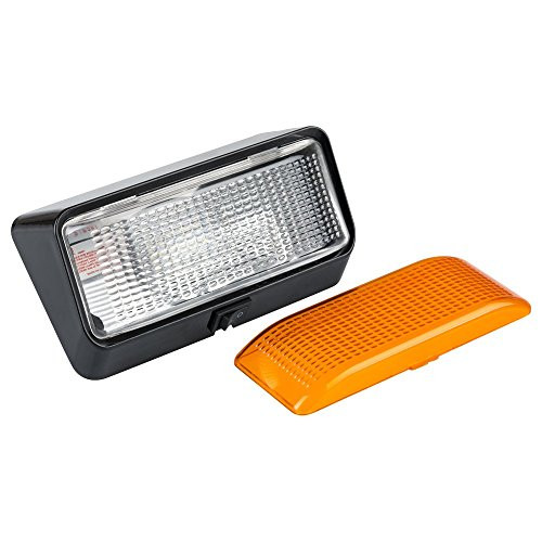 Lumitronics LED RV Exterior Porch Light with On/Off Switch and Removable Clear & Amber Lenses. Perfect Outside Replacement 12V Lighting for RVs, Motorhomes, Campers, 5th Wheels, Trailers (Black Base)