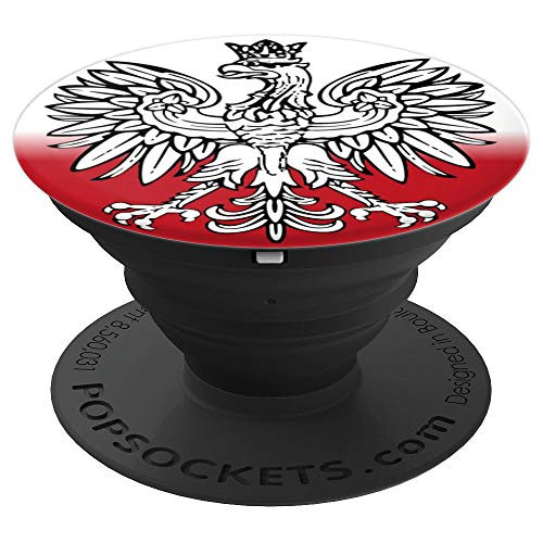 Polish White Eagle With A Crown White Red Background Gift PopSockets Grip and Stand for Phones and Tablets