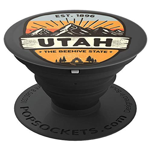 Utah The Beehive State Vintage Retro Mountain Camping PopSockets Grip and Stand for Phones and Tablets