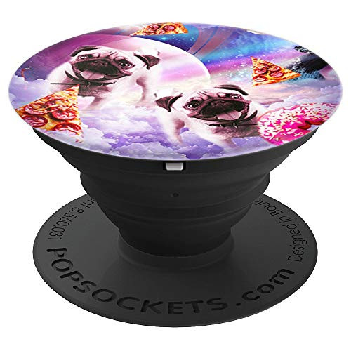 Pugs In The Clouds With Donut And Pizza PopSockets Grip and Stand for Phones and Tablets Pugs In The Clouds With Donut And Pizza PopSockets Grip and Stand for Phones and Tablets