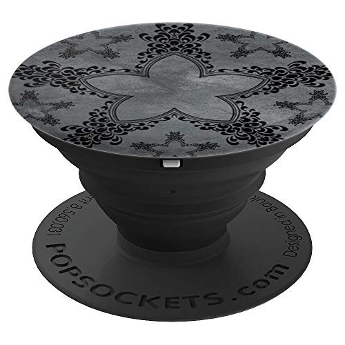 Black Background Design PopSockets Grip and Stand for Phones and Tablets