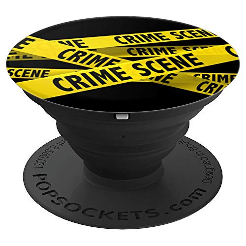 Crime scene tape PopSockets Grip and Stand for Phones and Tablets