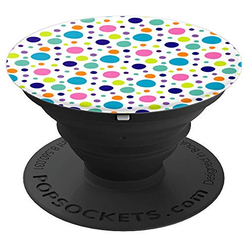 Cute Pastel Polka Dots Pattern With White Background PopSockets Grip and Stand for Phones and Tablets Cute Pastel Polka Dots Pattern With White Background PopSockets Grip and Stand for Phones and Tablets