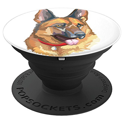 GSD Painting Graphic Pop German Shepherd Dogs Lover Gifts PopSockets Grip and Stand for Phones and Tablets