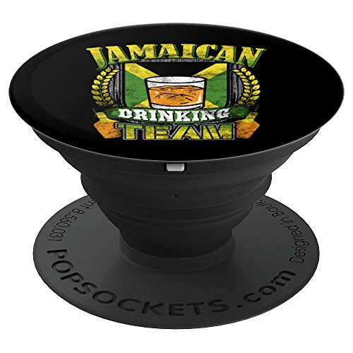 Jamaica Jamaican Pride Flag Roots Drinking Drunk PopSockets Grip and Stand for Phones and Tablets