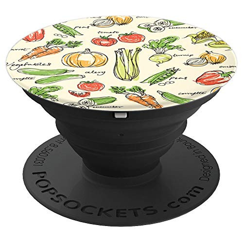 Watercolor Vegetables Pop Socket PopSockets Grip and Stand for Phones and Tablets