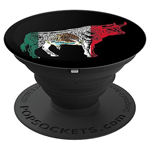 MEXICO FLAG BULL PopSocket PopSockets Grip and Stand for Phones and Tablets