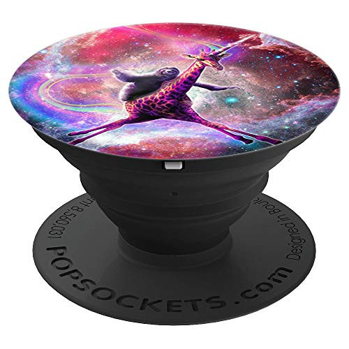 Space Sloth Riding Giraffe Unicorn PopSockets Grip and Stand for Phones and Tablets Space Sloth Riding Giraffe Unicorn PopSockets Grip and Stand for Phones and Tablets