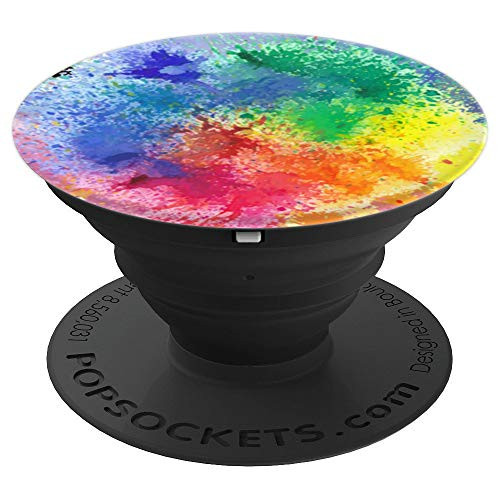 Watercolor Color Splash Ink Blots Pattern Phone Grip Design PopSockets Grip and Stand for Phones and Tablets