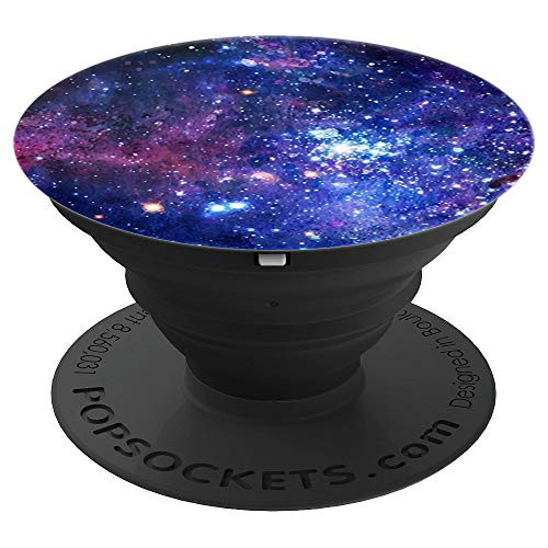 Galaxy Design Space Nebula Blue Purple PopSockets Grip and Stand for Phones and Tablets