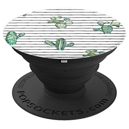 Cute Cactus Pattern on Stripes Green Beautiful Cacti PopSockets Grip and Stand for Phones and Tablets Cute Cactus Pattern on Stripes Green Beautiful Cacti PopSockets Grip and Stand for Phones and Tablets