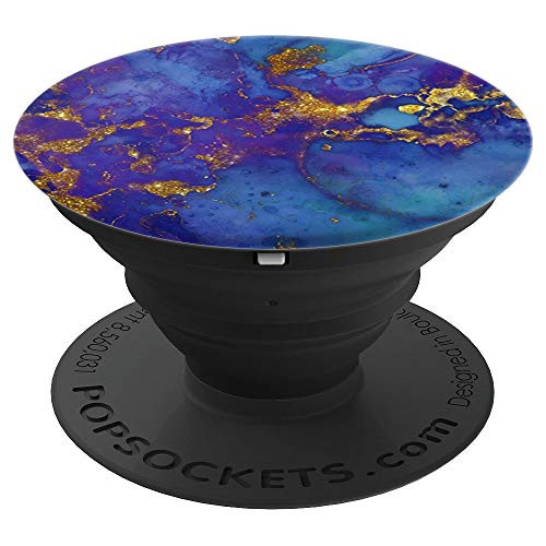 Watercolor Blue Ink Pattern PACJ0359 PopSockets Grip and Stand for Phones and Tablets