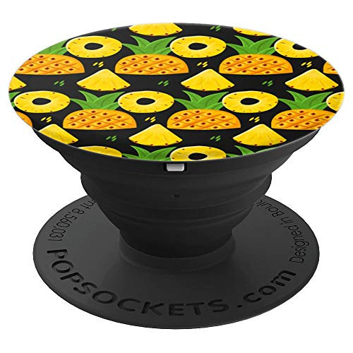 Tropical Pattern With Pineapple Nature background gift PopSockets Grip and Stand for Phones and Tablets