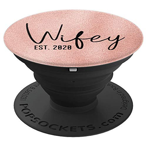 Wifey Est 2020   Bride To Be Wedding Engagement Gift Idea PopSockets Grip and Stand for Phones and Tablets