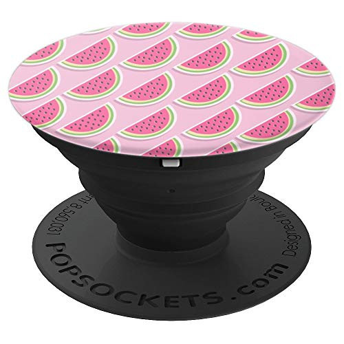 Cute Watermelon Pattern for Summertime on Pink Background PopSockets Grip and Stand for Phones and Tablets