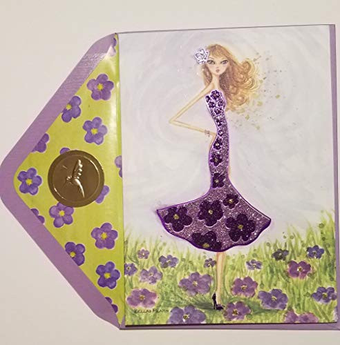PAPYRUS Everyday Card 1 Each Bella Pilar in Purple Birthday