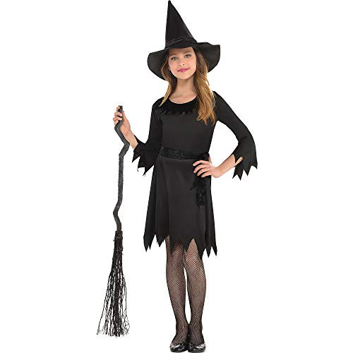 Amscan 846877 Girls Lil Witch Costume Black Standard