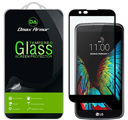 Dmax Armor for LG Premier 4G LTE Glass Screen Protector  Full Screen Coverage   Tempered Glass  Anti Scratch Anti Fingerprint Bubble Free  Black