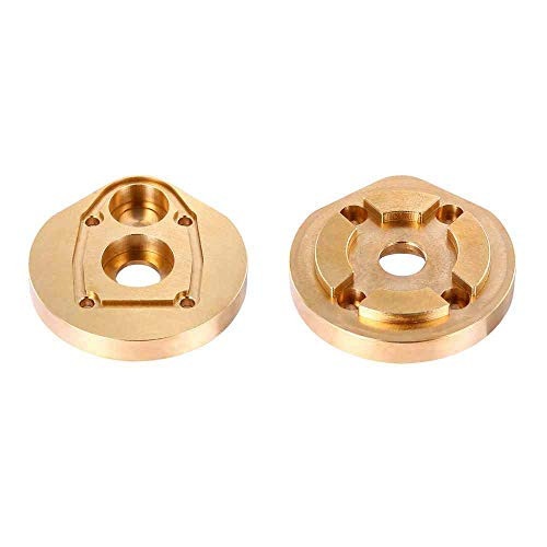 Shaluoman 2PCS Brass Portal Steering Knuckle Housing Caps for 1 10 RC Crawler Axial SCX10 III   Axail Capra 19 UTB Upgrade Parts
