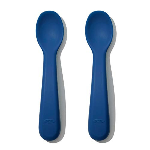 OXO Tot Silicone Spoon Set Navy OXO Tot Silicone Spoon Set Navy