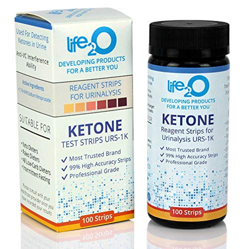 Keto Urine Test Strips 100ct Ketone Urinalysis Testing Kit for Ketosis Dip Stick Tester to Measure and Monitor Ketones Level for Ketogenic Atkins AMD Low Carb Fat Burning Diets