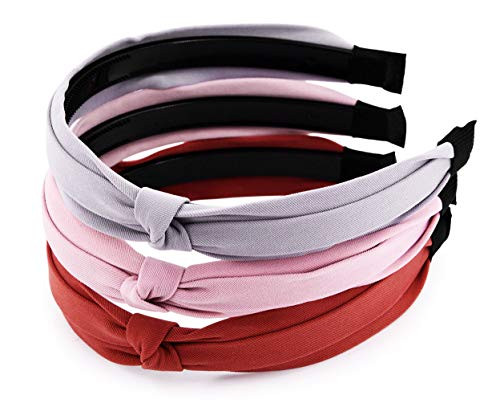 STHUAHE 3 Pack Fashion Headbands Smiple style Solid Cloth Wide Hairband Knot Turban Headband Vintage Headwear Elastic Hair Hoops Hair Accessories by Beauty Hair for Women Girls Pink Plum Red STHUAHE 3 Pack Fashion Headbands Smiple style Solid Cloth Wide Hairband Knot Turban Headband Vintage Headwear Elastic Hair Hoops Hair Accessories by Beauty Hair for Women Girls Pink Plum Red
