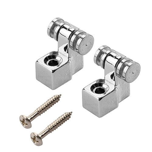 Musiclily Vintage Roller Guitar String Tree Guides Retainer for Fender Strat Stratocaster Tele Telecaster Electric Guitar Chrome Pack of 4