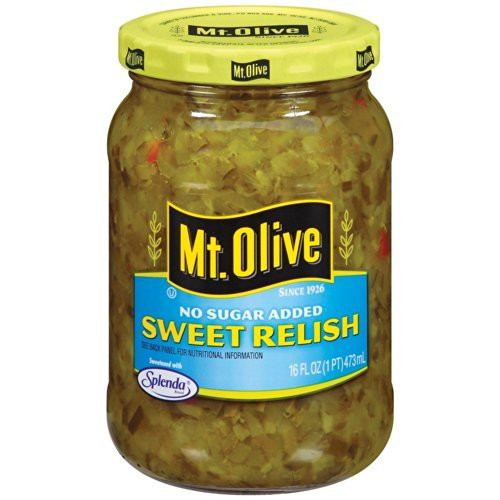 Mt Olive No Sugar Added Sweet Relish 16 Oz