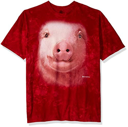 The Mountain Pig Face Adult T Shirt Red Medium The Mountain Pig Face Adult T Shirt Red Medium