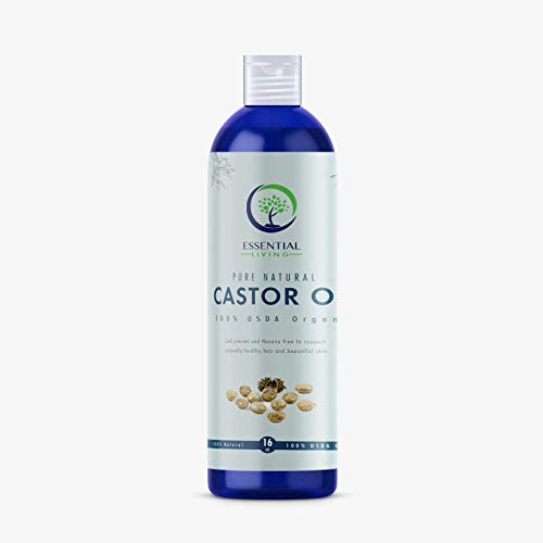 16oz   USDA Organic Castor Oil for Eyelashes for Hair Growth for Eyebrows Shampoo and Skin   Cold Pressed
