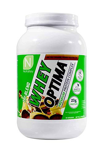 NutraKey Whey Optima Protein Powder Salted Caramel Peanut Butter Cup 21 Pound