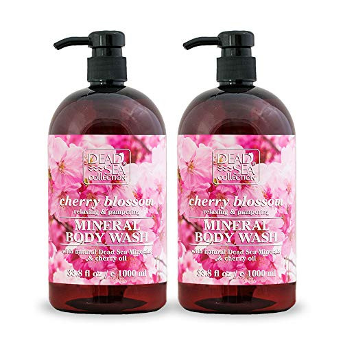 Dead Sea Collection Mineral Body Wash with Cherry Blossom Relaxing and Pampering 676 floz Pack of 2