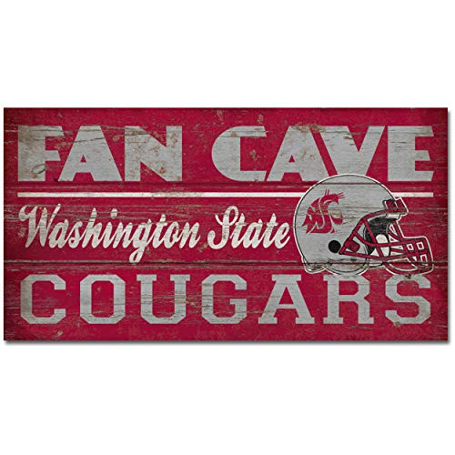 NCAA Legacy Washington State Cougars Wood Plank Sign 11x20 One Size Wood