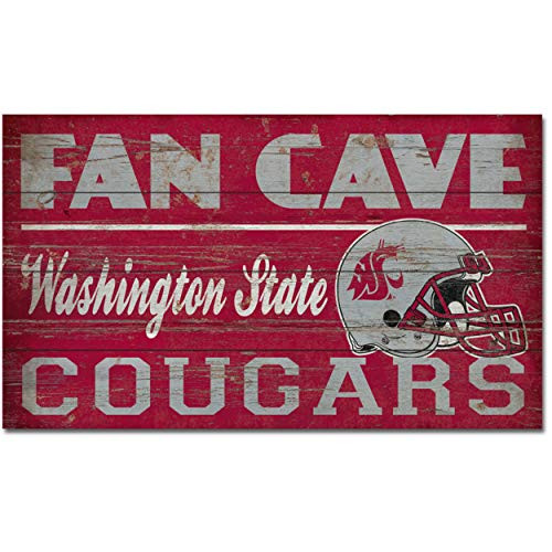 NCAA Legacy Washington State Cougars Wood Plank Sign 14x24 One Size Wood