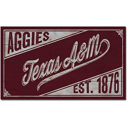 NCAA Legacy Texas A M Aggies Wood Plank Sign 14x24 One Size Wood