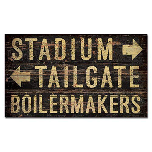 NCAA Legacy Purdue Boilermakers Wood Plank Sign 14x24 One Size Wood