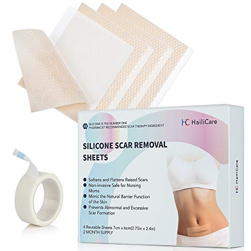 Professional Silicone Scar Sheets Scar Strips for Surgical Scars Keloid Scar Silicone Sheets Silicone Pads for Scars Soft Silicone Scar Tapes 275 ×24  4 Sheets