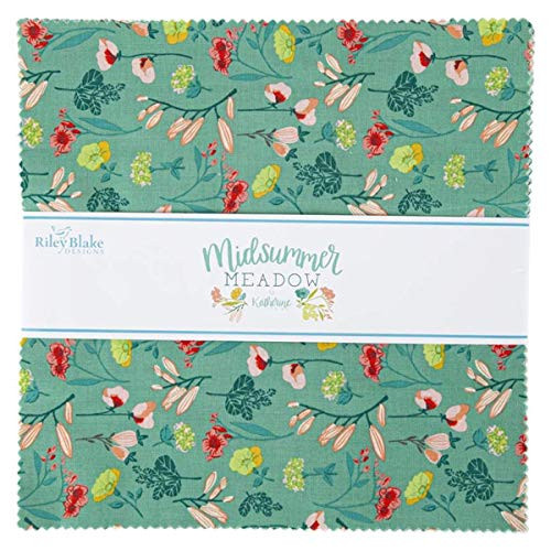 Riley Blake Precut Fabric Midsummer Meadow 10 Inch Stacker 42 Pcs