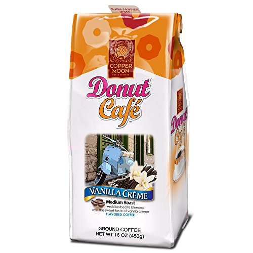 Copper Moon Donut Cafe Ground Coffee, Vanilla Creme Medium Roast, 16-Ounce Bag