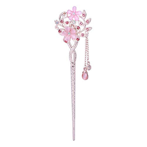 Frcolor Rhinestone Hair Stick Chinese Hair Chopsticks Hairpin Chignon Pin Pink Frcolor Rhinestone Hair Stick Chinese Hair Chopsticks Hairpin Chignon Pin Pink