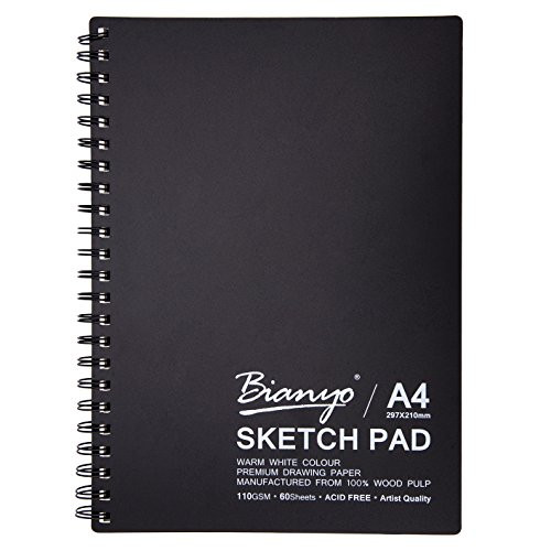 Spiral Bound Art Paper Sketchbook - Field Bleedproof Drawing Pad,11 in. x 8 in. 60 Sheets by Bianyo