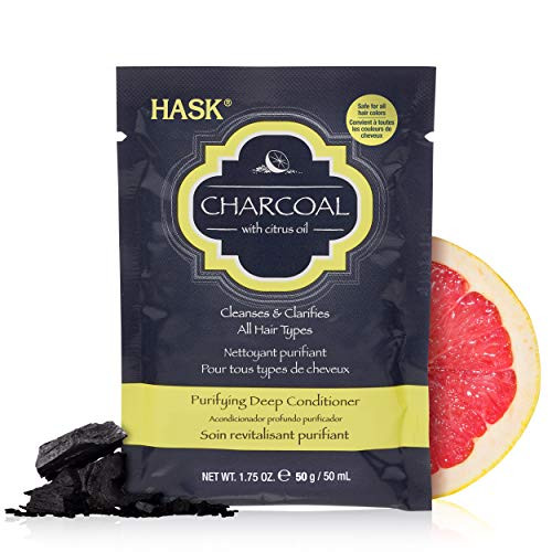 HASK Beauty CHARCOAL Clarifying Deep Conditioner Treatments for all hair types color safe gluten free sulfate free paraben free