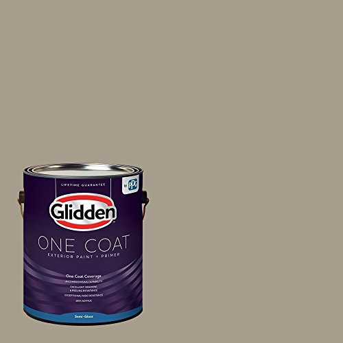 Glidden Exterior Paint   Primer  Greige Stonehenge Greige One Coat Semi Gloss 1 Gallon