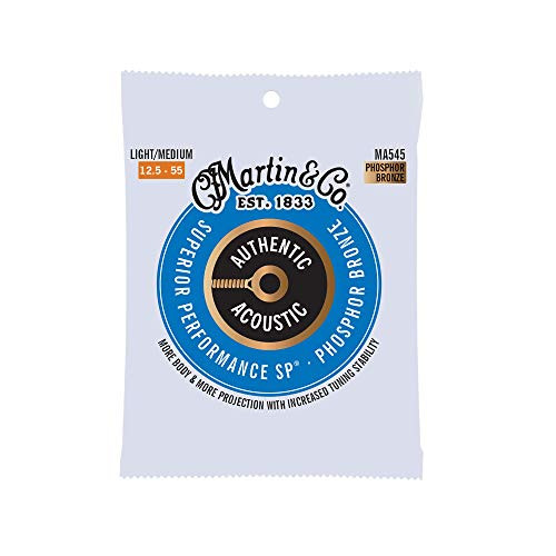 Martin Guitar MA545 Authentic Acoustic Bluegrass Guitar Strings 92 8 Phosphor Bronze