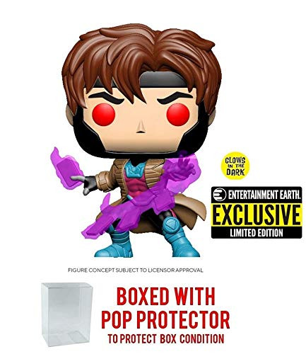 POP  Funko Marvel X Men Classic Gambit Glow in The Dark Vinyl Figure   EE Exclusive