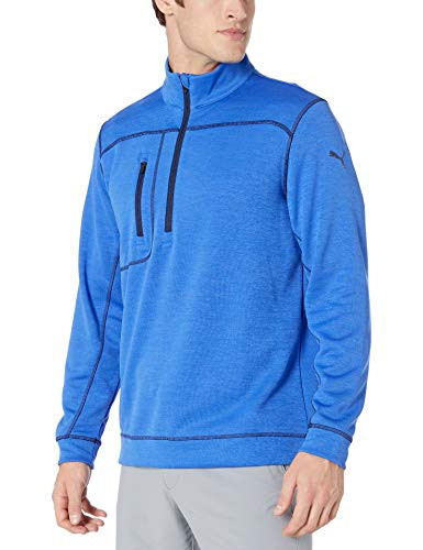 Puma Golf 2019 Men s Go Low 1 4 Zip DAZZLING BLUE HEATHER PEACOAT Small