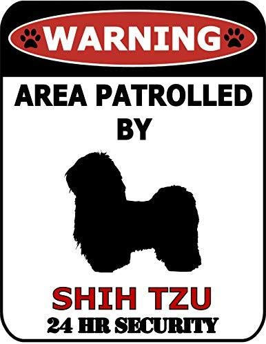 Top Shelf Novelties Warning 24hr by Shih Tzu 24 Hour Security Dog Sign SP625
