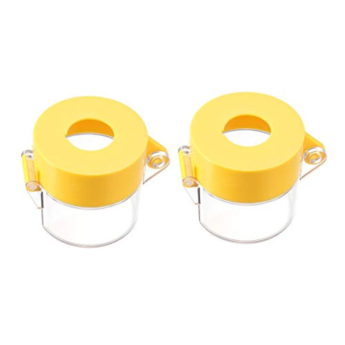 uxcell 2pcs Yellow Plastic Switch Cover Protector for 22mm Diameter Push Button Switch 5555