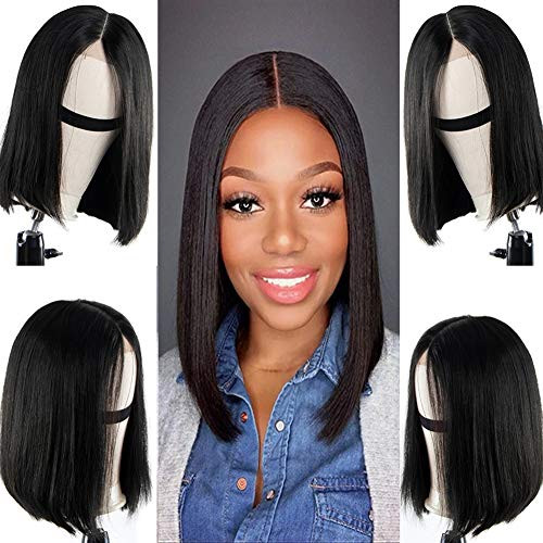 Arabella Lace Front Wigs 2x6 Short Bob Wigs Human Hair 180  Density Straight Human Hair Bob Wigs Human Hair Lace Front Bob Wigs 10a Pre Plucked Hairline  8inch 2x6 lace bob
