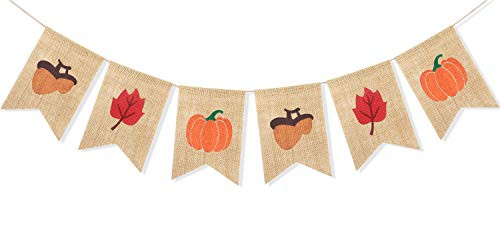 Uniwish Acorns Maple Leaves Autumn Pumpkins Banner Garland Happy Fall Thanksgiving Decorations for Fireplace Mantel Hanging Bunting Sign Uniwish Acorns Maple Leaves Autumn Pumpkins Banner Garland Happy Fall Thanksgiving Decorations for Fireplace Mantel Hanging Bunting Sign